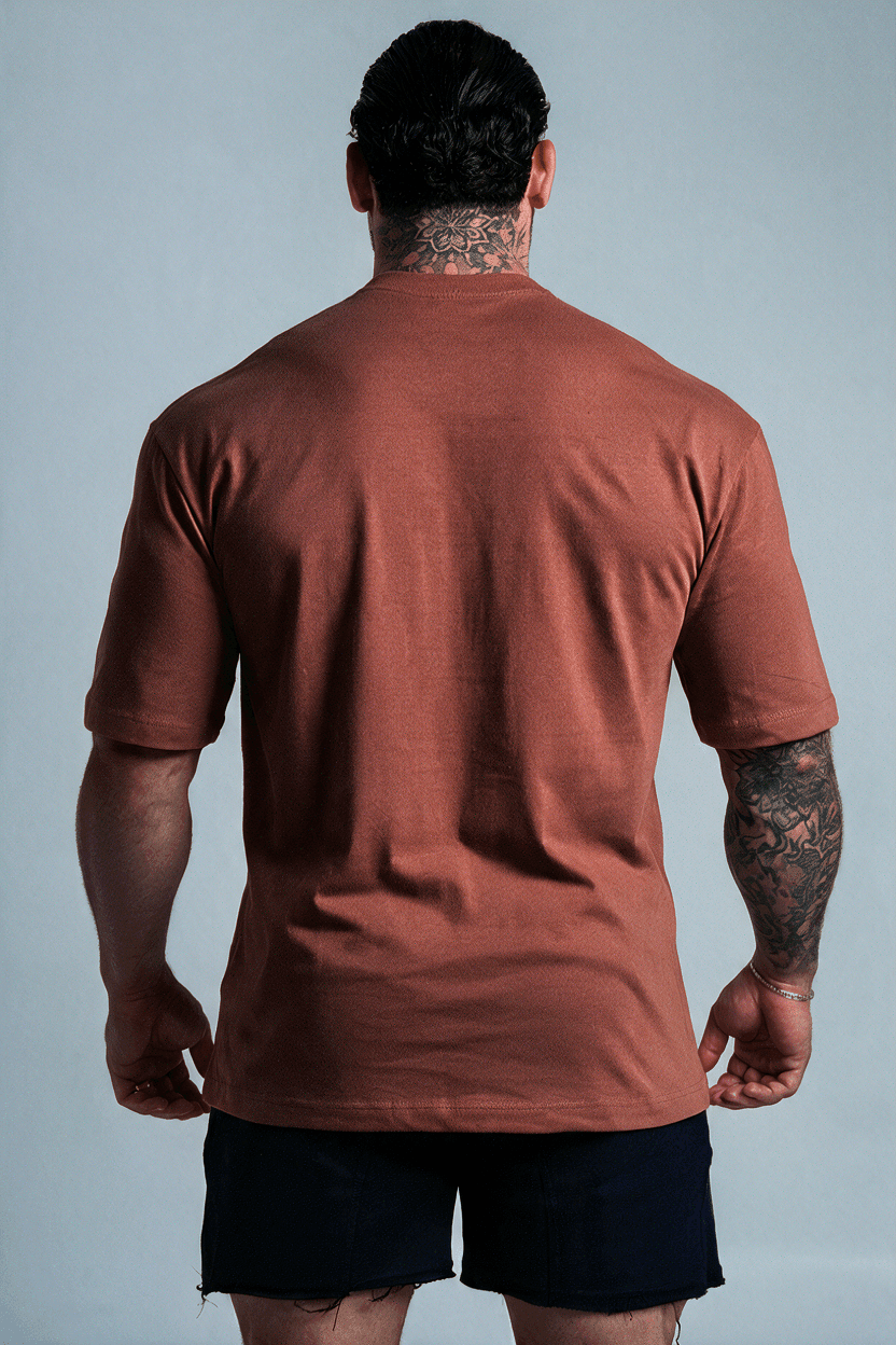 CAMISETA OVERSIZED BASIC MARROM