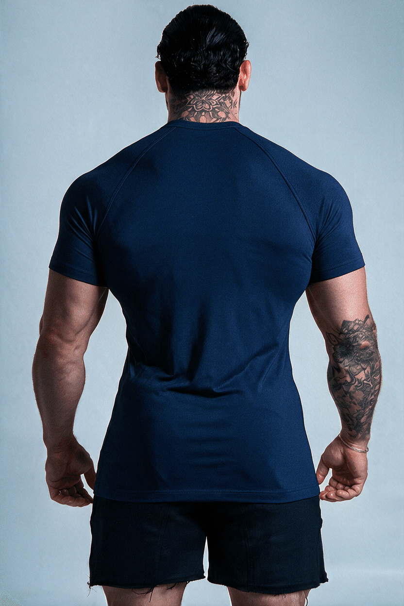 CAMISETA RAGLAN BASIC MARINHO