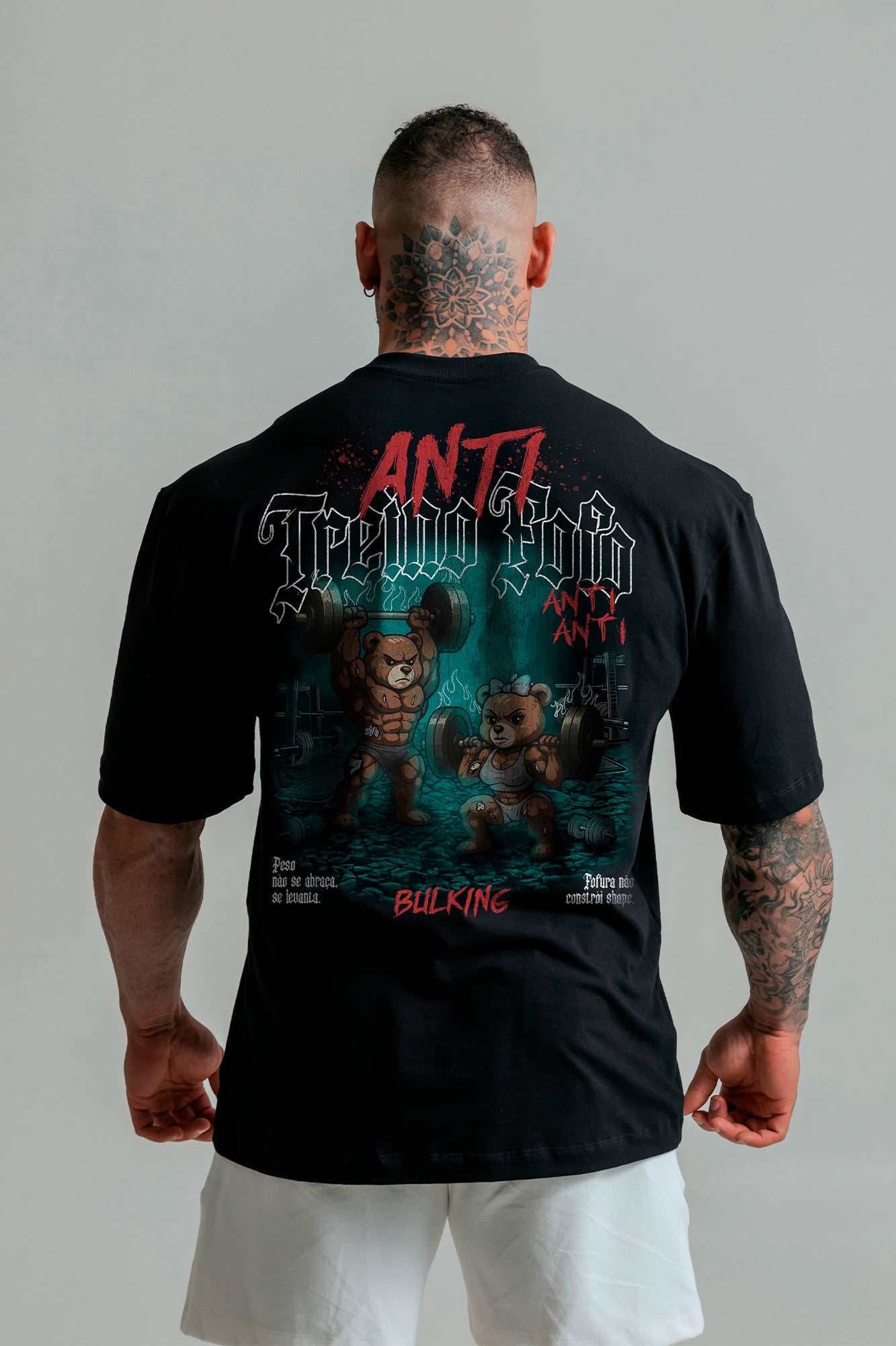 CAMISETA OVERSIZED TREINO FOFO PRETA
