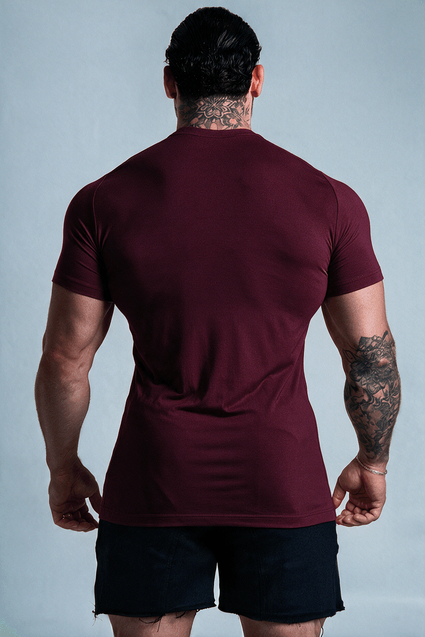 CAMISETA RAGLAN BASIC BORDÔ