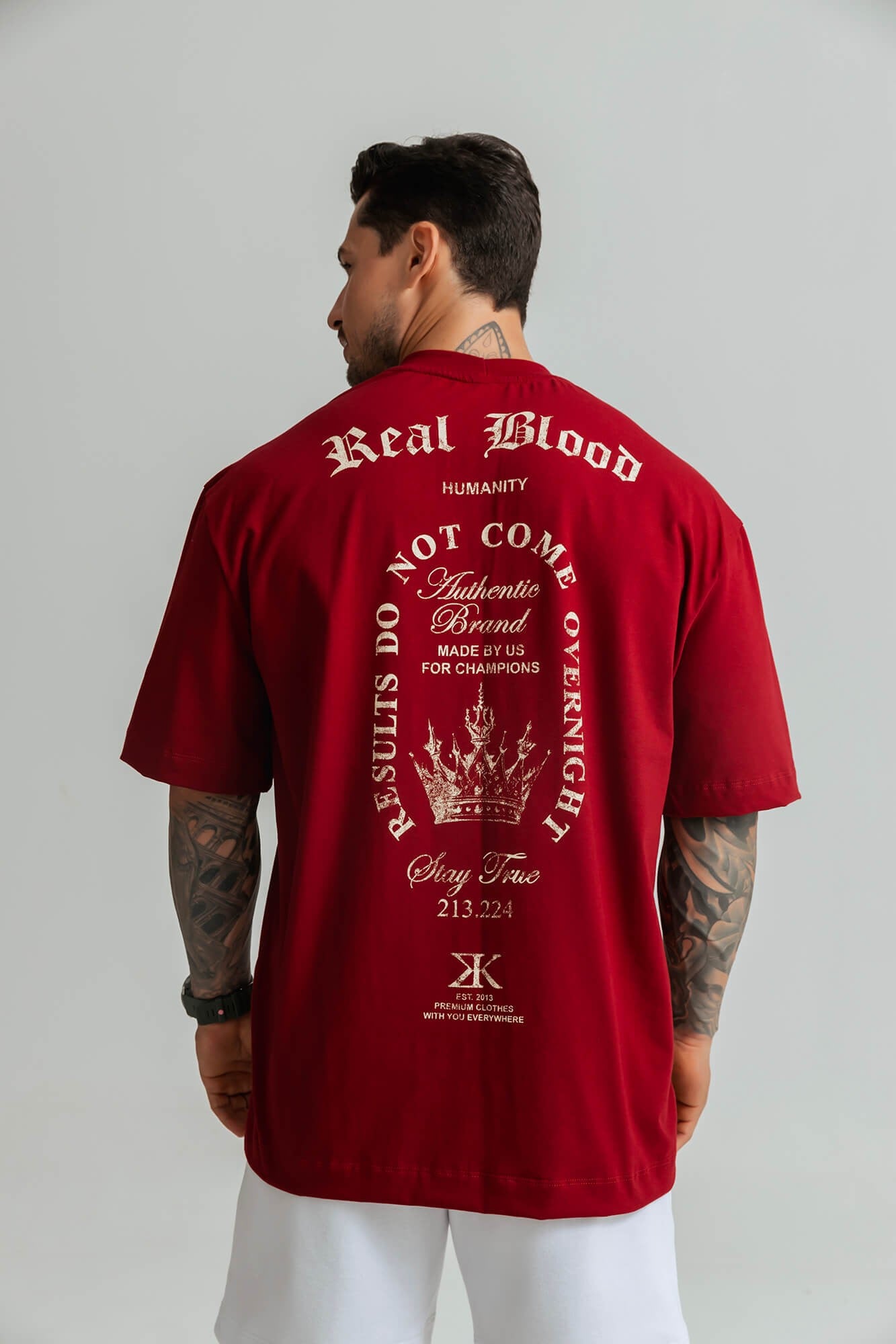 CAMISETA REAL BLOOD OVERSIZED BORDÔ